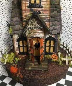 The American Store Halloween Putz House, OOAK, Handmade