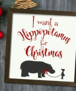 Online American Store A Hippopotamus For Christmas Decor Farmhouse Christmas Sign Vinyl Decal For Wood Sign Or Wall Decal Christmas Decal DIY Christmas Decoration Christmas Home Decor