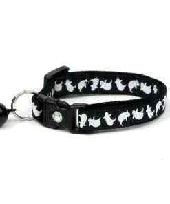 The American Store Halloween Cat Collar - Loopy Ghosts - Breakaway Cat Collar - Kitten Or Large Size