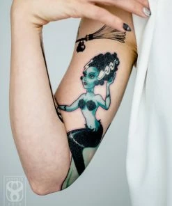Onlineamericanstore The Mer-Bride Of Frankenstein Temporary Tattoo