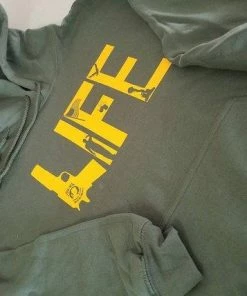 GracefullySimpleCo Milatary American Saluting Flag LIFEstyle Hoodie