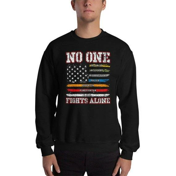 BoldNewRepublic Mens Clothing No One Fights Alone Flag Sweatshirt 3 BoldNewRepublic Mens Clothing No One Fights Alone Flag Sweatshirt