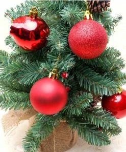 Onlineamericanstore 24pc 4cm Christmas Baubles | Christmas Tree Decoration | Basic Clear Plastic Sphere Baubles | Christmas Decor Christmas Decorations