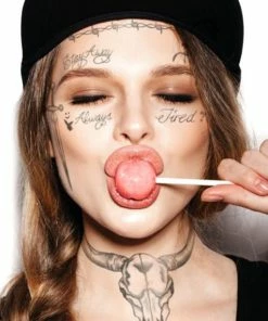 Onlineamericanstore Post Malone Face Tattoo Set | Temporary Tattoos | Halloween Costume | Skin Safe | 16 Tattoos Total