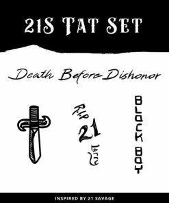 Onlineamericanstore Halloween Temporary Tekashi69 Tattoos 21 Savage Temporary Tattoo Set 7 Onlineamericanstore Halloween Temporary Tekashi69 Tattoos 21 Savage Temporary Tattoo Set