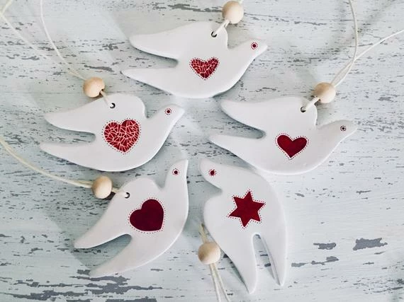 Onlineamericanstore Dove Ornaments,Swedish Christmas Decorations, Bird Ornaments, Scandinavian Christmas,Christmas Napkin Rings,Christmas Napkin Ties 5 Onlineamericanstore Dove Ornaments,Swedish Christmas Decorations, Bird Ornaments, Scandinavian Christmas,Christmas Napkin Rings,Christmas Napkin Ties
