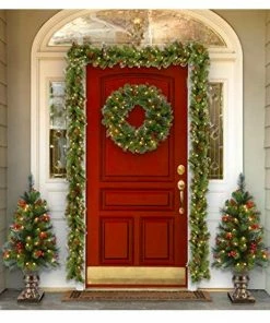 Onlineamericanstore Outdoor Christmas Decorations Mantle Garland Indoor Christmas Garland 9ft Christmas Garland Spruce Garland Porch Decorations Christmas