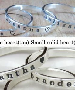 Onlineamericanstore Custom Name Ring, Ring With Names, Personalized Ring, Stacking Name Ring, Sterling Silver Ring, Mom Ring, Silver Ring 17 Onlineamericanstore Custom Name Ring, Ring With Names, Personalized Ring, Stacking Name Ring, Sterling Silver Ring, Mom Ring, Silver Ring