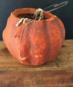 The American Store Antique Halloween Jack-o-lantern~pressed Paper Pulp ~1920s Original Paper Insert~ From MilkweedVintageHome