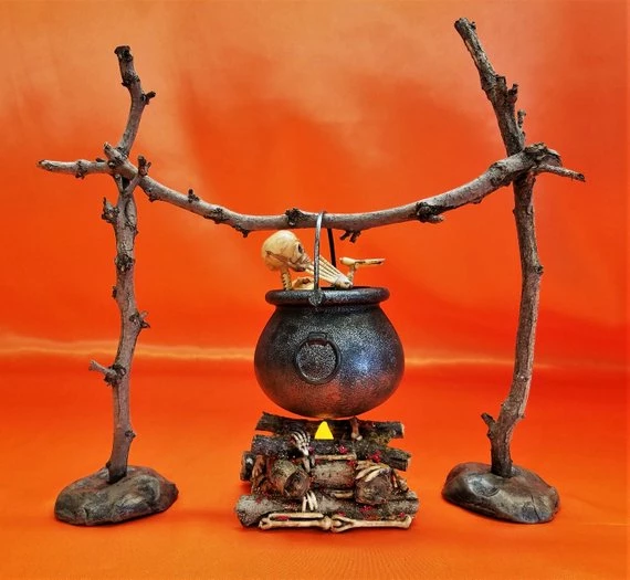 OldRaven Real Log Witch Fire, Halloween Prop, Miniature Log Fire, Halloween Decorative Fire, Tea Light, Flickering Log Flame, Creepy Display Decor 10 OldRaven Real Log Witch Fire, Halloween Prop, Miniature Log Fire, Halloween Decorative Fire, Tea Light, Flickering Log Flame, Creepy Display Decor