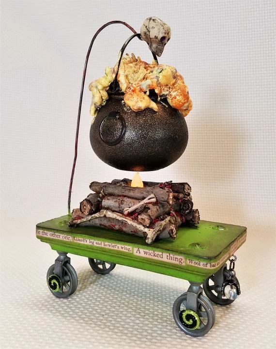 OldRaven Real Log Witch Fire, Halloween Prop, Miniature Log Fire, Halloween Decorative Fire, Tea Light, Flickering Log Flame, Creepy Display Decor 12 OldRaven Real Log Witch Fire, Halloween Prop, Miniature Log Fire, Halloween Decorative Fire, Tea Light, Flickering Log Flame, Creepy Display Decor
