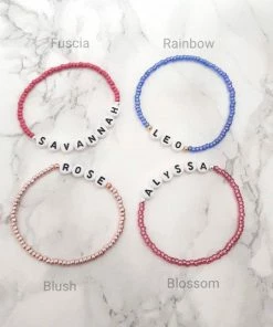 Onlineamericanstore Name Bracelet, Initial Bracelet, Custom Name Bracelet, Name Bead Bracelet, Friendship Bracelet, Personalized Name Bracelet, Couples Bracelet Custom Name Accessories