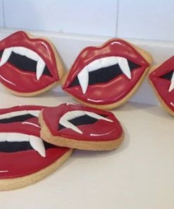 Baked Halloween Vampire Lip Cookies- 1 Dozen Halloween Costumes
