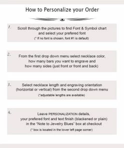 Onlineamericanstore Custom Name Accessories Personalized Gift For Mom, Mothers Necklace, Kids Name Necklace, Vertical Bar Necklace, Custom Name Bridesmaids Necklace, Mothers Day Gift