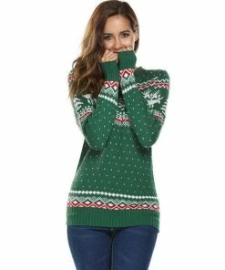 Onlineamericanstore Ugly Christmas Sweater For Women • Funny Christmas Jumper, Sweaters Casual Long Sleeve, O Neck, Deer, Toddler Youth Adult, Winter Tops,gift Christmas Women Clothing