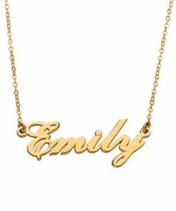 Onlineamericanstore Custom Name Accessories Customize Name Necklace 15 Fonts Style To Choose Customize Your Name Necklace Any Pendant Name Personalized Name Jewelry Gold Plated 18