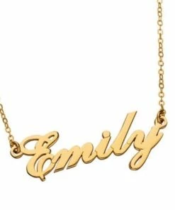 Onlineamericanstore Custom Name Accessories Customize Name Necklace 15 Fonts Style To Choose Customize Your Name Necklace Any Pendant Name Personalized Name Jewelry Gold Plated 18