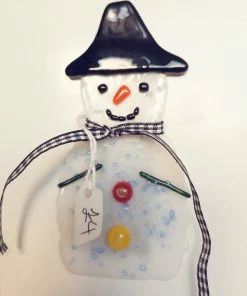 Onlineamericanstore Snowman Glass Decoration/Fridge Magnet