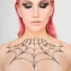 Onlineamericanstore Halloween Temporary Tekashi69 Tattoos Lace Spiderweb II Temporary Tattoo