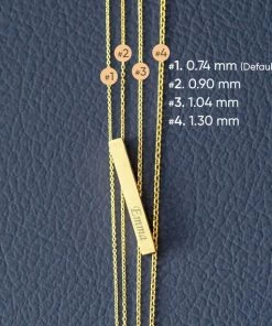 Onlineamericanstore Custom Name Accessories 14k Solid Gold Custom Name Vertical Bar Necklace, Elegant Personalized Four Sided Name Bar Necklace Is A Great Gift For Her. Christmas Gift 14 Onlineamericanstore Custom Name Accessories 14k Solid Gold Custom Name Vertical Bar Necklace, Elegant Personalized Four Sided Name Bar Necklace Is A Great Gift For Her. Christmas Gift