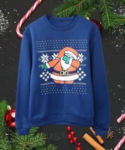 Onlineamericanstore Dabbing Santa Sweater Ugly Christmas • Best Friend Gift For Christmas, Christmas Jumper, Funny Christmas Pullover, Sweatshirt For Her Christmas Women Clothing