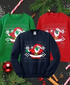 Onlineamericanstore Dabbing Santa Sweater Ugly Christmas • Best Friend Gift For Christmas, Christmas Jumper, Funny Christmas Pullover, Sweatshirt For Her Christmas Women Clothing