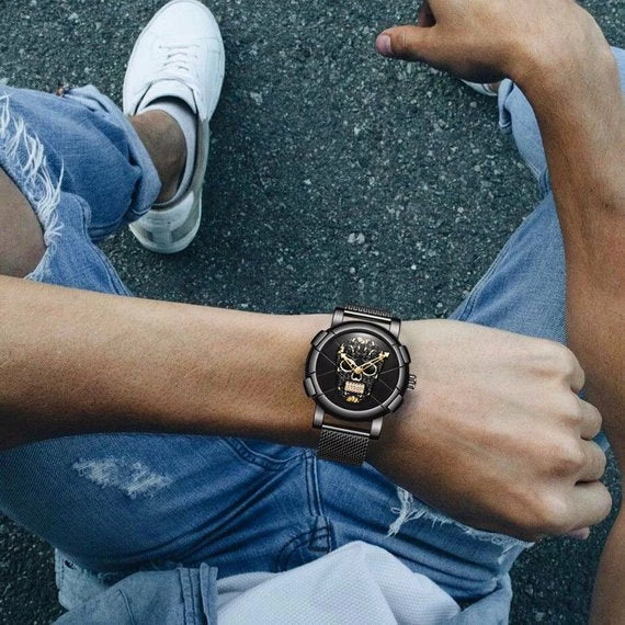 Onlineamericanstore Sugar Skull Men's Wristwatch - Day Of The Dead Watch, Men's Gift Watch, Day OF The Dead Gift Watch, Men's Skull Wristwatch, Free Shipping 7 Onlineamericanstore Sugar Skull Men's Wristwatch - Day Of The Dead Watch, Men's Gift Watch, Day OF The Dead Gift Watch, Men's Skull Wristwatch, Free Shipping