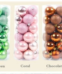 Onlineamericanstore 24pc 4cm Christmas Baubles | Christmas Tree Decoration | Basic Clear Plastic Sphere Baubles | Christmas Decor Christmas Decorations