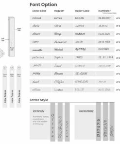 Onlineamericanstore Custom Name Accessories 14k Solid Gold Custom Name Vertical Bar Necklace, Elegant Personalized Four Sided Name Bar Necklace Is A Great Gift For Her. Christmas Gift