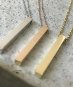 Onlineamericanstore Custom Name Accessories 14k Solid Gold Custom Name Vertical Bar Necklace, Elegant Personalized Four Sided Name Bar Necklace Is A Great Gift For Her. Christmas Gift 18 Onlineamericanstore Custom Name Accessories 14k Solid Gold Custom Name Vertical Bar Necklace, Elegant Personalized Four Sided Name Bar Necklace Is A Great Gift For Her. Christmas Gift