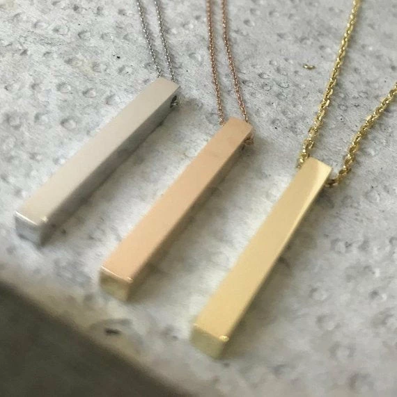 Onlineamericanstore Custom Name Accessories 14k Solid Gold Custom Name Vertical Bar Necklace, Elegant Personalized Four Sided Name Bar Necklace Is A Great Gift For Her. Christmas Gift 9 Onlineamericanstore Custom Name Accessories 14k Solid Gold Custom Name Vertical Bar Necklace, Elegant Personalized Four Sided Name Bar Necklace Is A Great Gift For Her. Christmas Gift