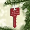 Onlineamericanstore New Home Christmas Ornament, Personalized Ornament, Key Shape Christmas Ornament, Housewarming Gift Christmas Home Decor