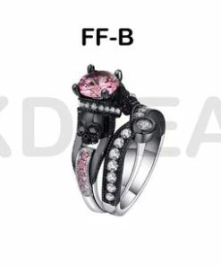 Onlineamericanstore Halloween Jewelry Skull Ring Set - Black Charm Ring, Cubic Zirconia Ring Set, Free Shipping. 17 Onlineamericanstore Halloween Jewelry Skull Ring Set - Black Charm Ring, Cubic Zirconia Ring Set, Free Shipping.