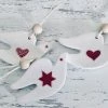 Onlineamericanstore Dove Ornaments,Swedish Christmas Decorations, Bird Ornaments, Scandinavian Christmas,Christmas Napkin Rings,Christmas Napkin Ties