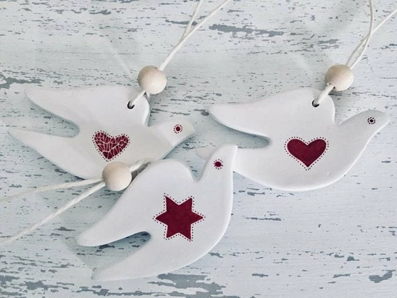 Onlineamericanstore Dove Ornaments,Swedish Christmas Decorations, Bird Ornaments, Scandinavian Christmas,Christmas Napkin Rings,Christmas Napkin Ties 3 Onlineamericanstore Dove Ornaments,Swedish Christmas Decorations, Bird Ornaments, Scandinavian Christmas,Christmas Napkin Rings,Christmas Napkin Ties