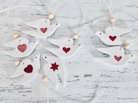 Onlineamericanstore Dove Ornaments,Swedish Christmas Decorations, Bird Ornaments, Scandinavian Christmas,Christmas Napkin Rings,Christmas Napkin Ties 12 Onlineamericanstore Dove Ornaments,Swedish Christmas Decorations, Bird Ornaments, Scandinavian Christmas,Christmas Napkin Rings,Christmas Napkin Ties