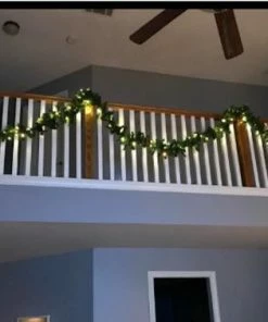 Onlineamericanstore Outdoor Christmas Decorations Mantle Garland Indoor Christmas Garland 9ft Christmas Garland Spruce Garland Porch Decorations Christmas