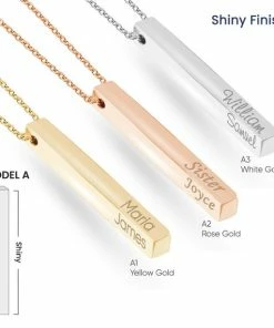 Onlineamericanstore Custom Name Accessories 14k Solid Gold Custom Name Vertical Bar Necklace, Elegant Personalized Four Sided Name Bar Necklace Is A Great Gift For Her. Christmas Gift 15 Onlineamericanstore Custom Name Accessories 14k Solid Gold Custom Name Vertical Bar Necklace, Elegant Personalized Four Sided Name Bar Necklace Is A Great Gift For Her. Christmas Gift
