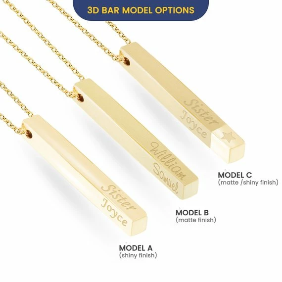 Onlineamericanstore Custom Name Accessories 14k Solid Gold Custom Name Vertical Bar Necklace, Elegant Personalized Four Sided Name Bar Necklace Is A Great Gift For Her. Christmas Gift 3 Onlineamericanstore Custom Name Accessories 14k Solid Gold Custom Name Vertical Bar Necklace, Elegant Personalized Four Sided Name Bar Necklace Is A Great Gift For Her. Christmas Gift
