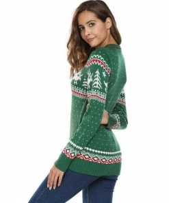 Onlineamericanstore Ugly Christmas Sweater For Women • Funny Christmas Jumper, Sweaters Casual Long Sleeve, O Neck, Deer, Toddler Youth Adult, Winter Tops,gift Christmas Women Clothing