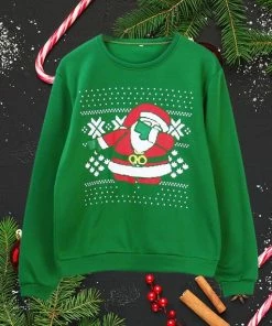 Onlineamericanstore Dabbing Santa Sweater Ugly Christmas • Best Friend Gift For Christmas, Christmas Jumper, Funny Christmas Pullover, Sweatshirt For Her Christmas Women Clothing