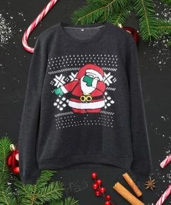 Onlineamericanstore Dabbing Santa Sweater Ugly Christmas • Best Friend Gift For Christmas, Christmas Jumper, Funny Christmas Pullover, Sweatshirt For Her Christmas Women Clothing