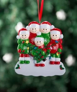 Onlineamericanstore Personalize Christmas Ornaments Family Christmas Ornaments Family Of 5 Personalize Christmas Ornament Five Christmas Ornament Christmas Gift