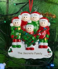 Onlineamericanstore Personalize Christmas Ornaments Family Christmas Ornaments Family Of 5 Personalize Christmas Ornament Five Christmas Ornament Christmas Gift