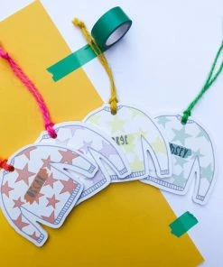 Onlineamericanstore Personalised Colourful Christmas Tree Decorations, Add Any Name!