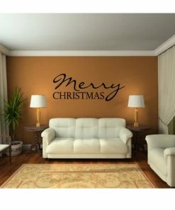 Onlineamericanstore Christmas Decor - Christmas Decorations - Holiday Decor - Holiday Decorations - Merry Christmas - Wall Decals - Wall Stickers - Wall Art