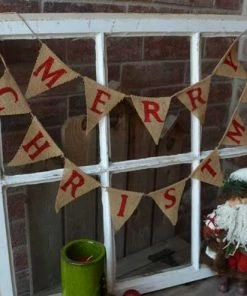 Onlineamericanstore Christmas Decorations Merry Christmas Banner, Christmas Banner, Christmas Burlap Banner, Christmas Card Photo Prop, Christmas Decoration, Christmas Bunting