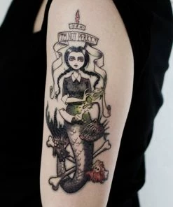 Onlineamericanstore Wednesday Mermaid Temporary Tattoo