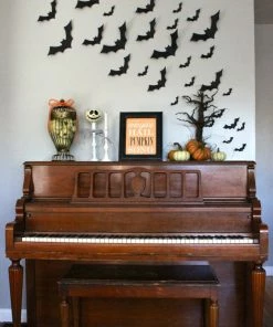 Shopfluff Halloween Decorations Black Bat Halloween Card Stock Cut-outs - 30 Pieces