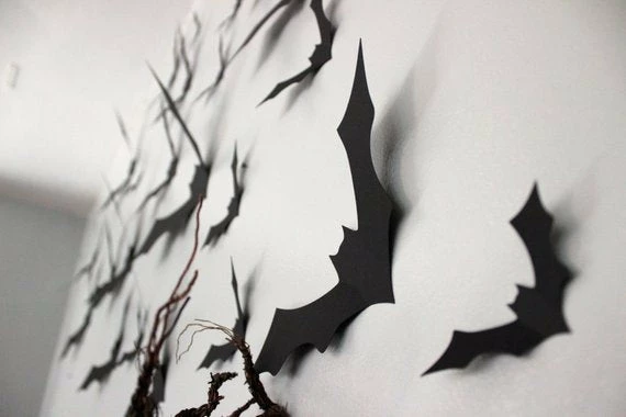 Shopfluff Halloween Decorations Black Bat Halloween Card Stock Cut-outs - 30 Pieces 4 Shopfluff Halloween Decorations Black Bat Halloween Card Stock Cut-outs - 30 Pieces